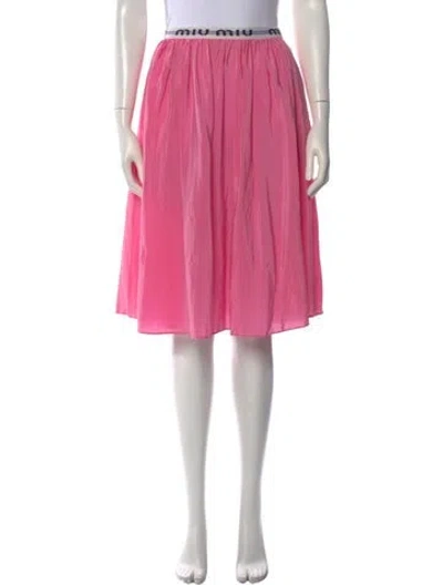 Pre-owned Miu Miu 2017 Midi Length Skirt In Pink