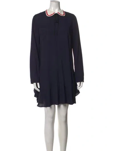 Pre-owned Miu Miu 2017 Mini Dress In Blue