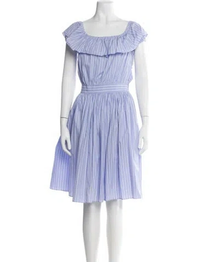Pre-owned Miu Miu 2017 Mini Dress In Blue