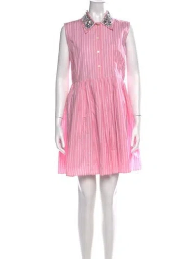 Pre-owned Miu Miu 2017 Mini Dress In Pink