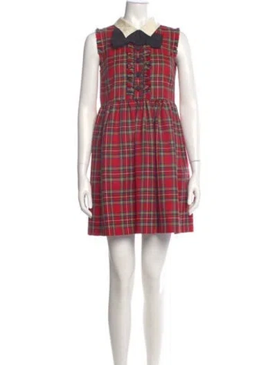 Pre-owned Miu Miu 2017 Mini Dress In Red