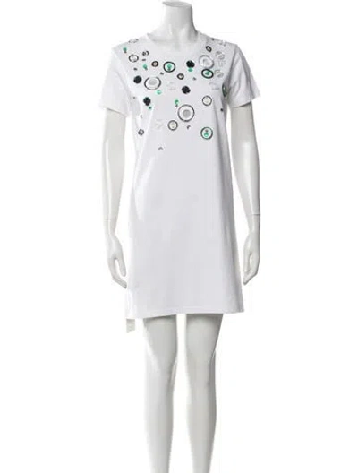 Pre-owned Miu Miu 2017 Mini Dress In White