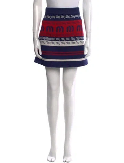Pre-owned Miu Miu 2017 Mini Skirt In Blue