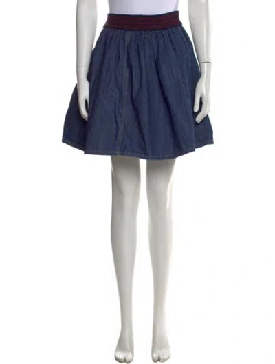 Pre-owned Miu Miu 2017 Mini Skirt In Blue