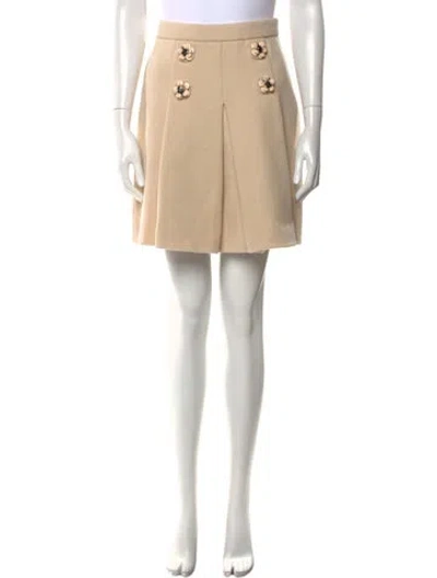 Pre-owned Miu Miu 2017 Mini Skirt In Neutral