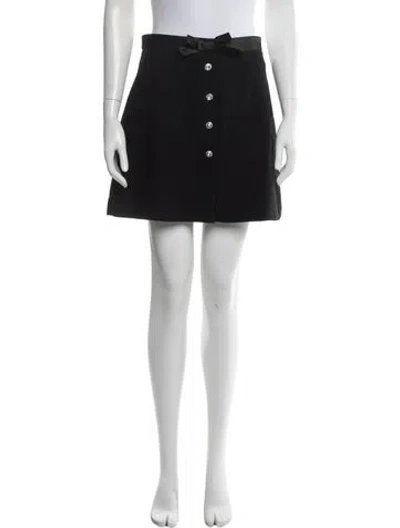 Pre-owned Miu Miu 2017 Mini Skirt W/ Tags In Black