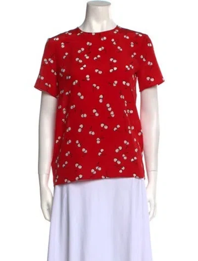 Pre-owned Miu Miu 2017 Silk T-shirt In Red