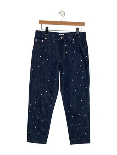 Pre-owned Miu Miu 2017 Straight Leg Jeans In Blue