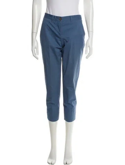 Pre-owned Miu Miu 2017 Straight Leg Pants In Blue