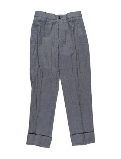 Pre-owned Miu Miu 2017 Straight Leg Pants In Blue