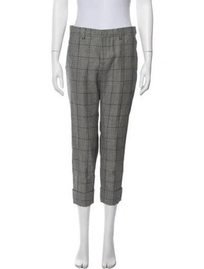 Pre-owned Miu Miu 2017 Straight Leg Pants In Gray