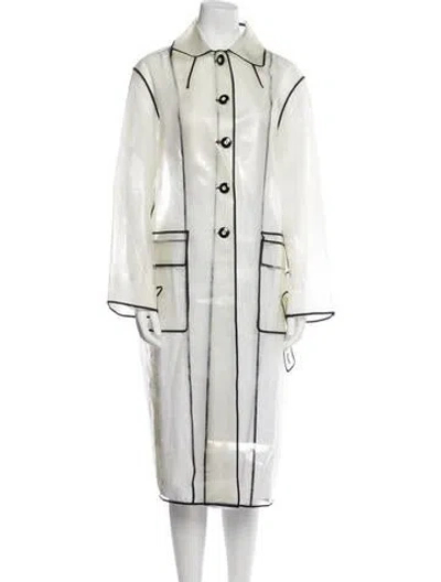 Pre-owned Miu Miu 2017 Striped Coat In Transparent
