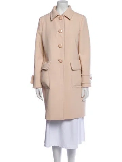 Pre-owned Miu Miu 2017 Virgin Wool Fur Coat In Neutral