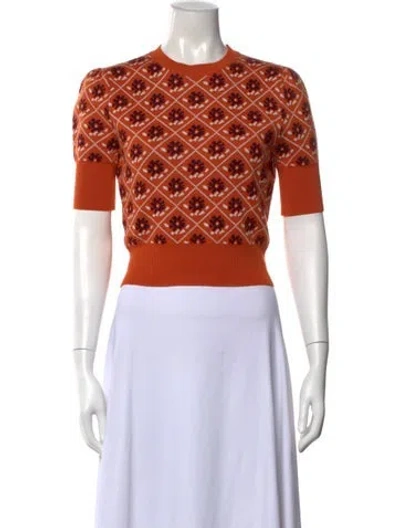 Pre-owned Miu Miu 2017 Virgin Wool Sweater In Orange