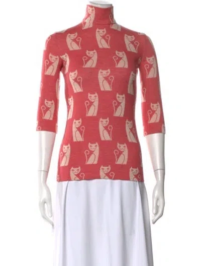 Pre-owned Miu Miu 2017 Virgin Wool Sweater In Pink