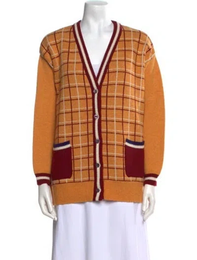 Pre-owned Miu Miu 2017 Virgin Wool Sweater In Yellow