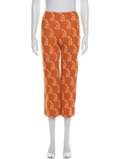 Pre-owned Miu Miu 2017 Wide Leg Pants In Orange