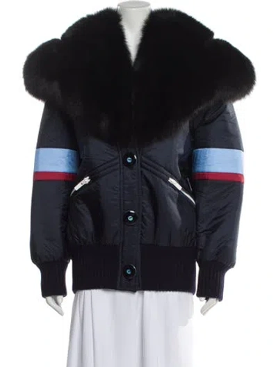 Pre-owned Miu Miu 2017 Wool Down Jacket In Blue