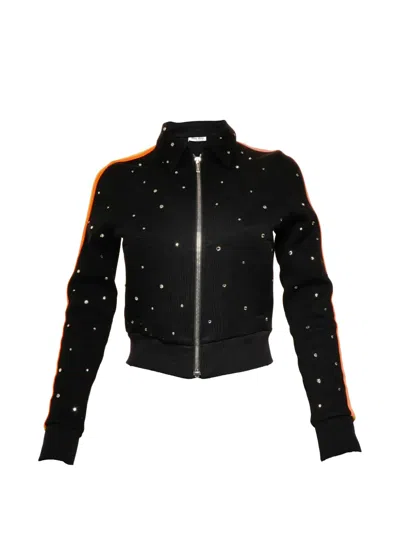 Pre-owned Miu Miu 2017 Zip-up Sweatshirt In Black