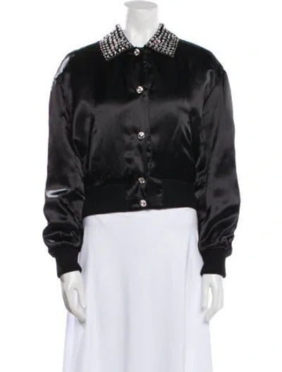 Pre-owned Miu Miu 2018 Bomber Jacket In Black