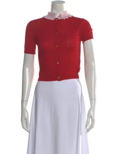 Pre-owned Miu Miu 2018 Cashmere Sweater In Red