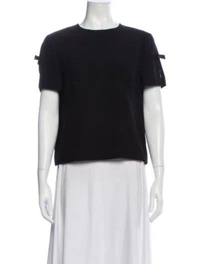 Pre-owned Miu Miu 2018 Crew Neck Top In Black