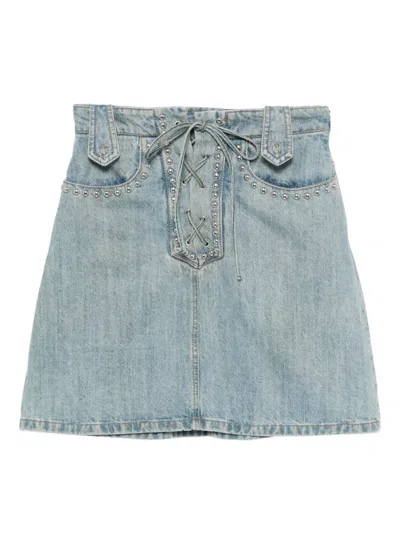 Pre-owned Miu Miu 2018 Denim Skirt In Blue