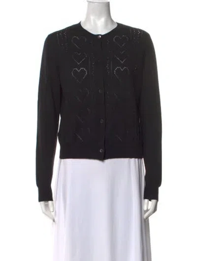 Pre-owned Miu Miu 2018 Graphic Print Sweater In Black
