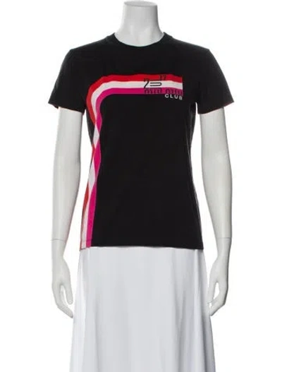 Pre-owned Miu Miu 2018 Graphic Print T-shirt In Black