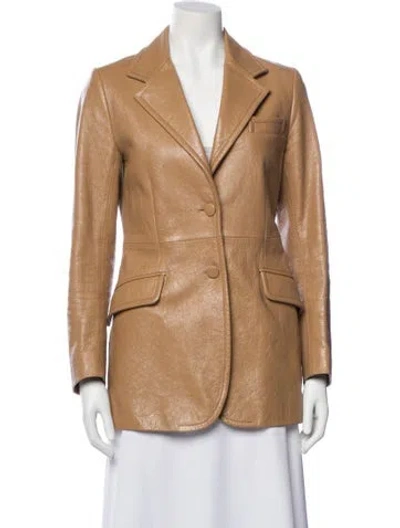 Pre-owned Miu Miu 2018 Lambskin Blazer In Neutral