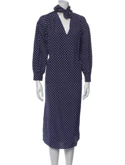 Pre-owned Miu Miu 2018 Long Dress In Blue