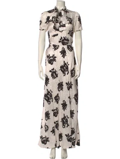 Pre-owned Miu Miu 2018 Long Dress W/ Tags In Neutral