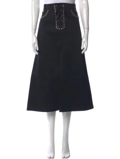 Pre-owned Miu Miu 2018 Midi Length Skirt In Black