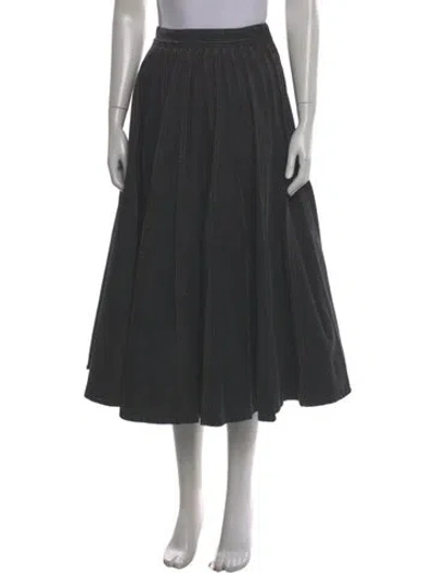 Pre-owned Miu Miu 2018 Midi Length Skirt In Grey