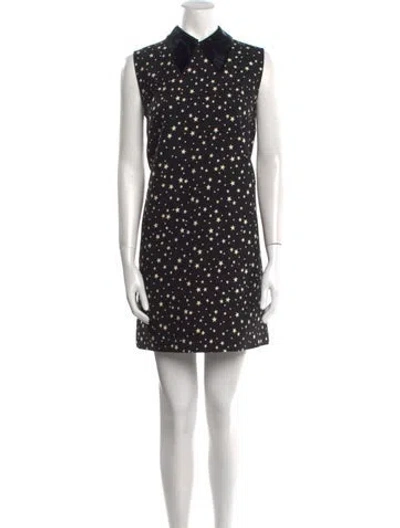 Pre-owned Miu Miu 2018 Mini Dress In Black