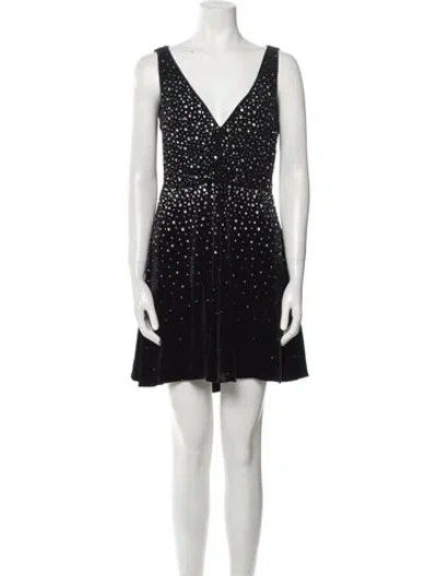 Pre-owned Miu Miu 2018 Mini Dress In Black