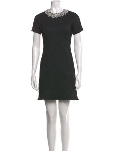 Pre-owned Miu Miu 2018 Mini Dress In Black