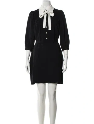 Pre-owned Miu Miu 2018 Mini Dress In Black