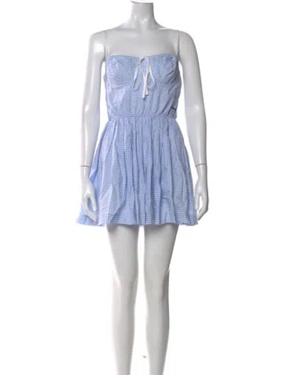 Pre-owned Miu Miu 2018 Mini Dress In Blue