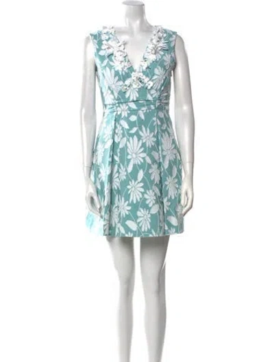 Pre-owned Miu Miu 2018 Mini Dress In Blue