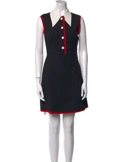 Pre-owned Miu Miu 2018 Mini Dress W/ Tags In Black