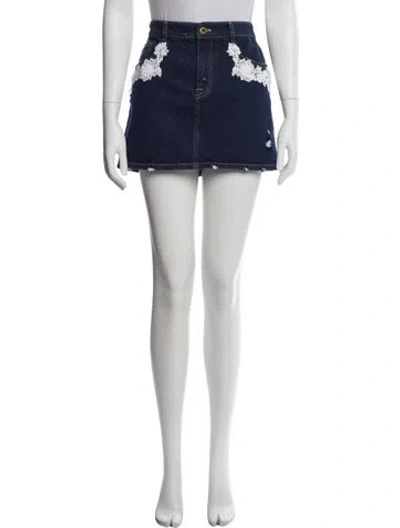Pre-owned Miu Miu 2018 Mini Skirt In Blue