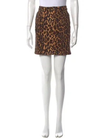 Pre-owned Miu Miu 2018 Mini Skirt In Brown