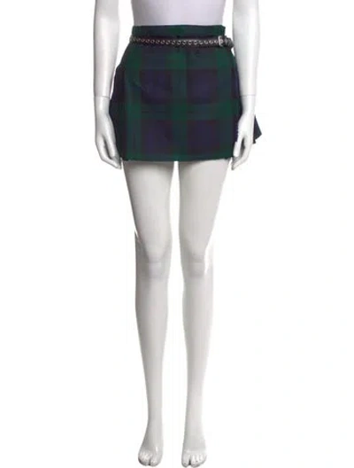 Pre-owned Miu Miu 2018 Mini Skirt In Green