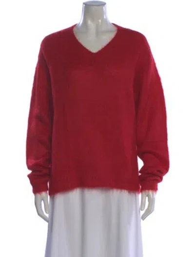 Pre-owned Miu Miu 2018 Mohair Sweater In Red