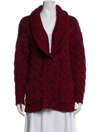 Pre-owned Miu Miu 2018 Plunge Neckline Sweater In Red