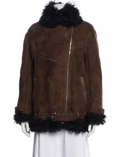 Pre-owned Miu Miu 2018 Shearling In Brown