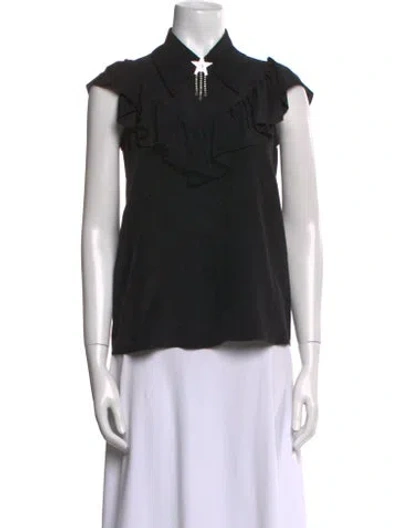 Pre-owned Miu Miu 2018 Silk Blouse In Black