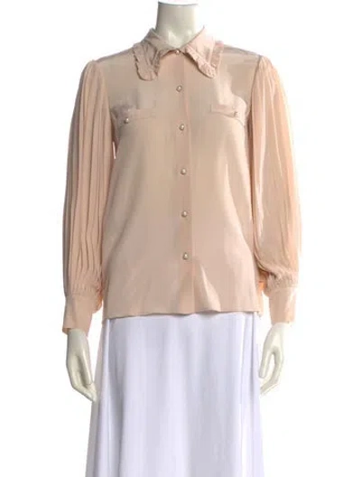 Pre-owned Miu Miu 2018 Silk Blouse In Neutral