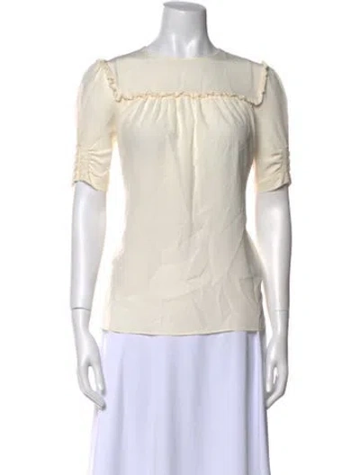 Pre-owned Miu Miu 2018 Silk Blouse In Neutral